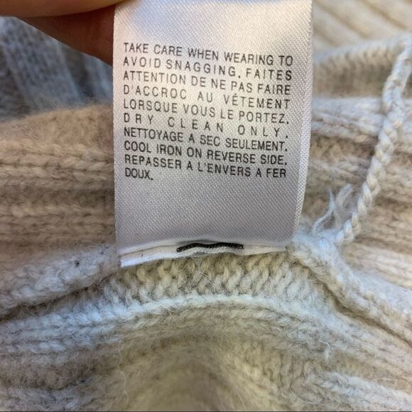 All saints Beige Cream Oatmeal Open Front Cardigan Sweater Sz 10 - Picture 8 of 11